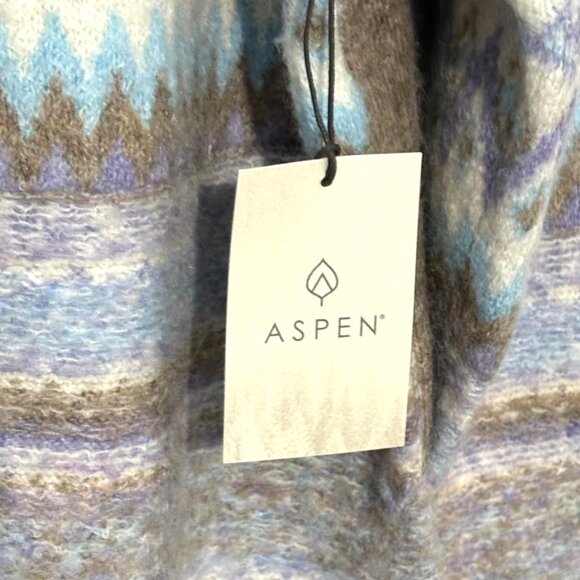 NWT ASPEN Fair Isle Soft Knit Pullover Sweater COZY!! SZ M - Picture 4 of 10